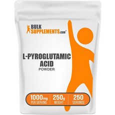 벌크 서플리먼츠 닷컴 BulkSupplements. com L-피로글루타민산 파우더 (250g - 8.8온스), 250 Servings (Pack of 1), 250g, 1개