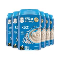 Gerber 거버 1단계 라이스 유아 시리얼, 쌀, 227g, 6개