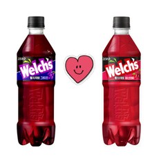 웰치스 제로 600ml 포도12개+체리스트로베리12개, 1세트