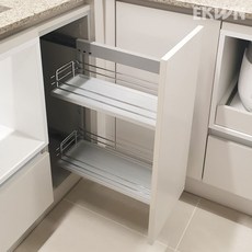 고급 댐핑레일 인출식 양념망장 슬라이딩 인출망장 조미통수납장 2단 LT-150 200 250 300, 와이어, 좌, 1개