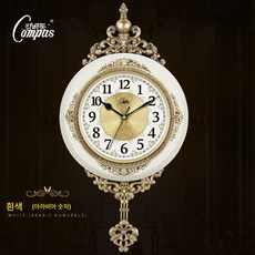 MJ43 유럽풍 스윙 벽시계 거실 빈티지 시계 벽시계 침실 초정음 쿼츠78373, 20인치(지름 50.5cm), 72 균열(금속62*33)