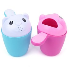 행복한세상 뚜껑달린 목욕 바가지 플라스틱바가지, 핑크, 1개