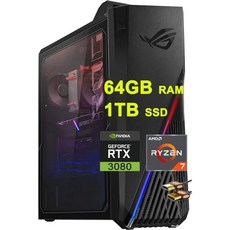 Asus ROG Strix G15 게이밍 데스크탑 인텔 12Core i712700F 프로세서 32GB RAM 1TB SSD 지포스 RTX 3080 LHR 10GB 그래픽 디스플, 64GB RAM | 1TB SSD - i712700f