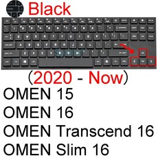 노트북 컴퓨터 PC 액세서리 키스킨 HP 호환 Omen 키보드 커버 트랜센드 슬림 보호대 스킨 케이스 실리콘 게이밍 16 15t 15z 16t 16z 16-u, [02] Black -Now, 1개