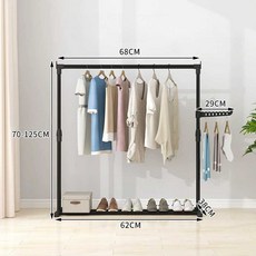 벨라시엘 행거 애견 강아지옷장 보관함 수납장 서랍장 옷걸이 반려견 정리, B타입 70-125cm(수납선반 포함), 1개