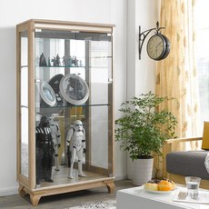 [모던탑21] 이지-프리미엄 800-4단 유리 장식장 진열장 (강화유리도어) 수납장, 모델/색상:이지-프리미엄 800-4단 장식장[화이트]