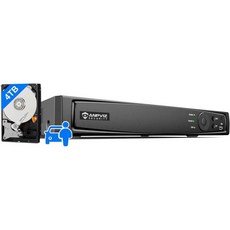 Anpviz Business 보안 카메라용 16CH 4K POE NVR 네트워크 비디오 카운터 최대 16 x 8MP/4K IP 지원 사전 4TB 하드 드라이브 시스템 (H 시리, 16 Ch NVR with 4TB HDD - nvr(네트워크비디오레코더)