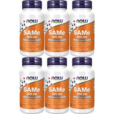 나우푸드 SAMe 이황산염토실산염 200mg 베지캡슐, 6개, 60정