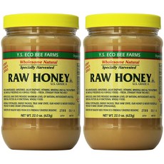 강민경꿀 YS 와이에스 에코비팜스 로우허니 A등급 천연 생꿀 Y.S. Eco Bee Farms Raw Honey 623g X 2병, 2개