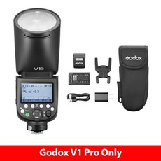 Godox TTL 리튬 이온 라운드 헤드 카메라 플래시 무선 변속기 스피드라이트 캐논 니콘 소니 후지 올림푸스용 V1 프로, V1 Pro Only_For Canon, 01 For Canon, 1)V1 Pro Only - For Canon