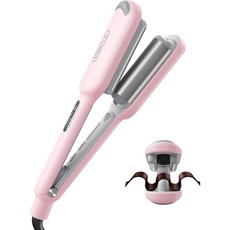 웨이브 고데기 쉬운 사용 머릿결 손상 걱정 없는 물결펌, 1 인치, 핑크