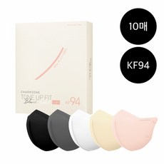 참존 톤업핏 블랙라벨 라이트 마스크 중형 KF94, 10개입, 1개, 피치코랄