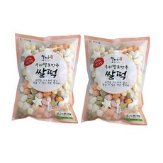 맘다해 우리쌀 오색모양떡 1kg+1kg, 단품