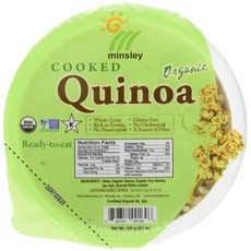 Minsley Cooked Organic Quinoa 4.2 oz. (Pack of 12) 민슬리 쿡드 유기농 퀴노아 4.2온스 (12팩), 12개, 119g