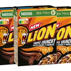 Nestle Lion Cereals 네슬레 라이온 시리얼 트리플 크런치 쏠티드 카라멜 앤 초콜릿 300g 3박스