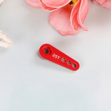 1Pc 티타늄 25T 알루미늄 조향 서보 혼 암 RC1:8 1:10 모델 자동차, 빨간_1