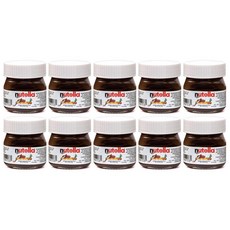 누텔라 헤이즐넛 스프레드 미니글라스 25g 10팩 Nutella Hazelnut Spread Mini Glass 0.88oz, 10개