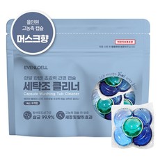 드럼 세탁조 크리너 클리너 초강력 고농축 통돌이 캡슐 세정제 세탁기통세척 세탁기세척 세탁기통세척제 머스크향 이븐로엘, 6개, 14g 6개, 14g