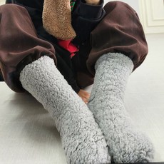 유컬리 방한양말 두꺼운2겹 수면양말 층간소음 미끄럼방지 거실화 덧신