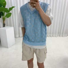 남자시스루조끼