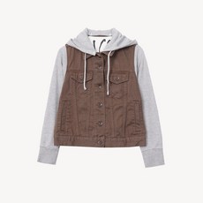 VOLCOM JEANS 볼컴 후드레이어드 트러커자켓 WOMAN_XS
