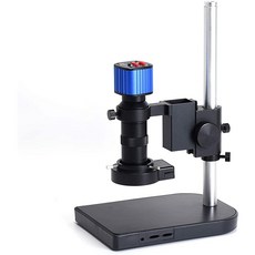 HAYEAR 16MP 1080P HDMI 디지털 현미경 카메라 세트 8X 100X 확대 렌즈 40LED 조정 조명 스테레오 브라켓 플랫폼, 상세페이지 참조