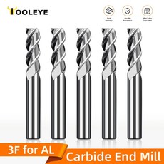 Tooleye 3 플루트 카바이드 밀링 커터 HRC45/55 텅스텐 엔드 밀 CNC 공구용 CNC 공구 솔리드 카바이드 알루미늄 복합 패널, 233.d16xD16x150L - 5pcs HRC55 - xd233