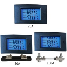 DC 7 5 100V 50A 5KW 전력 에너지 미터 와트미터 전기 패널 게이지 모니터 디지털 디스플레이 전압 kwhwh 와트 앰프 미터, 02 20A