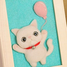 강아지양모펠트액자