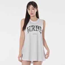헤링본 여자 트로피컬 와이드 루즈핏 민소매 래쉬가드 비치웨어 나시 상의 RH372W, 화이트