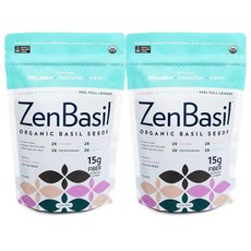 젠바질 바질씨드 바질씨 390g 2팩 (미국배송) Zen Basil Organic Basil Seeds, 2개