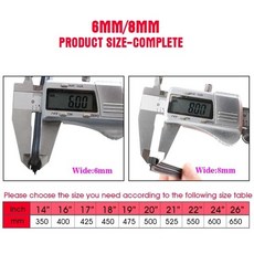 자동차 와이퍼 블레이드 교체 인서트 리필 고무 스트립 윈드실드 윈드스크린 8mm 14 "16" " 개, 07 21"_01 6MM - 6mm재생기