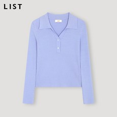 리스트 골지 브이 칼라 니트 TSKPON52030 BL