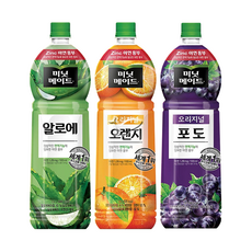 미닛메이드 주스 1.5L 3종 알로에+오렌지+포도 총3개, 단품, 단품