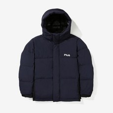 휠라 배색 후드 다운 자켓