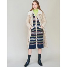 질 스튜어트 뉴욕 여성 19FW [100% WOOL] 네이비 라인배색 울 가디건 JSSW9D220N3
