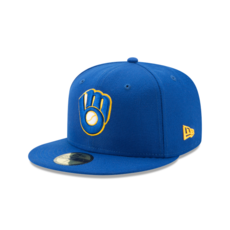 뉴에라 밀워키 브루어스 MLB 어센틱 컬렉션 ALT 2017 59FIFTY 피티드 모자