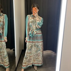 해외직구 2375140 자라 ZARA COS 봄 클랜 스타일 벨트 프린트 안감여름방학 정유미 나혼산 한혜연 진 전소미 원피스-46962