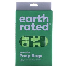 Earth Rated Dog Poop Bags With Handle Lavender 120 Handle, 1개, 1 - earthrated