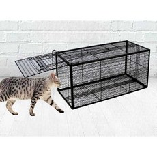 포획틀 고양이 강아지 구조 유기견 유기묘 덫 트랩, 1개, 검은색 51x20x26 1-15파운드
