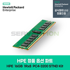 HP 서버 옵션 메모리 16GB (1Rx8 PC4-3200AA-E STND) GEN10PLUS용 P43019-B21 정품 상품 이미지