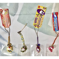 고전 빈티지 키티 피규어 미니어처 스트랩 참 키홀더 가방고리