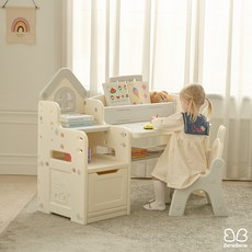 베네베네 마이 래빗 유아 아기 블럭놀이 책상 의자 화이트보드 세트