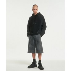 MEA NYLON COTTON JERSEY MIX HOODIE BLACK
