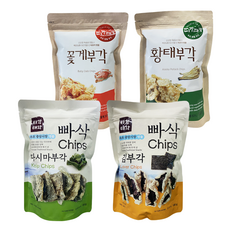 빠삭칩 100g 3봉 네가지맛 고르기 부각믹스, 김부각2봉+황태부각1봉