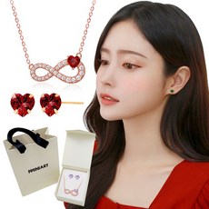 14k하트목걸이귀걸이셋트
