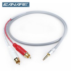 카나레 CANARE L-4E6ATG OFC 무산소동 4.4mm + 2RCA 암페놀 스테레오 케이블 / 길이선택, 50cm