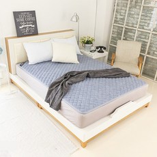 e 한일 인공지능 Ai 전기매트 침대매트 캠핑온열매트 싱글/더블 택, 블루 싱글 110X200