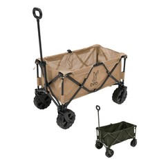 DOD 도플갱어 캠핑 웨건 ‎C2-46T 125L (53 x 95 x 60cm), 블랙