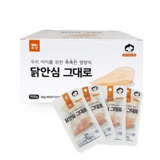 펫러닝 반려동물 촉촉 닭안심 그대로 간식 30g x 30p, 닭가슴살,